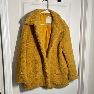 Golden Mustard Teddy Jacket